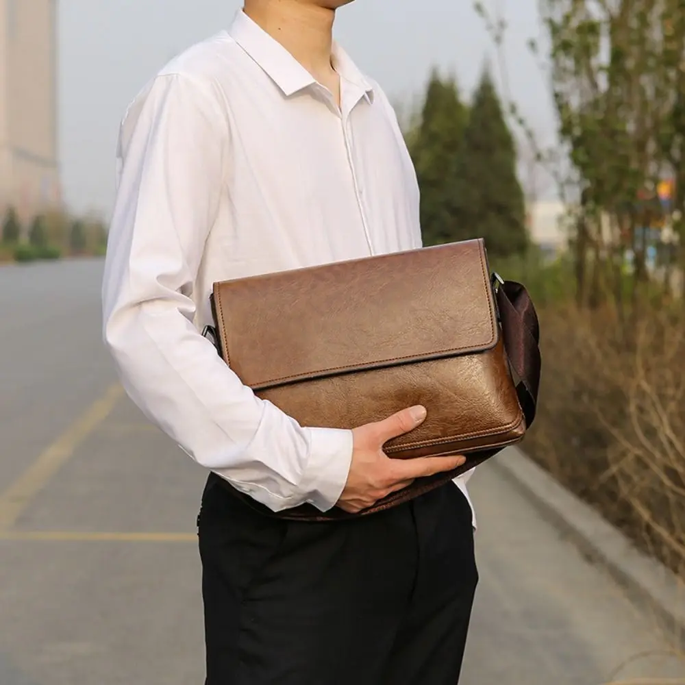 Luxury Bags For Men - Luxury PU Leather Crossbody Bag Multifunctional