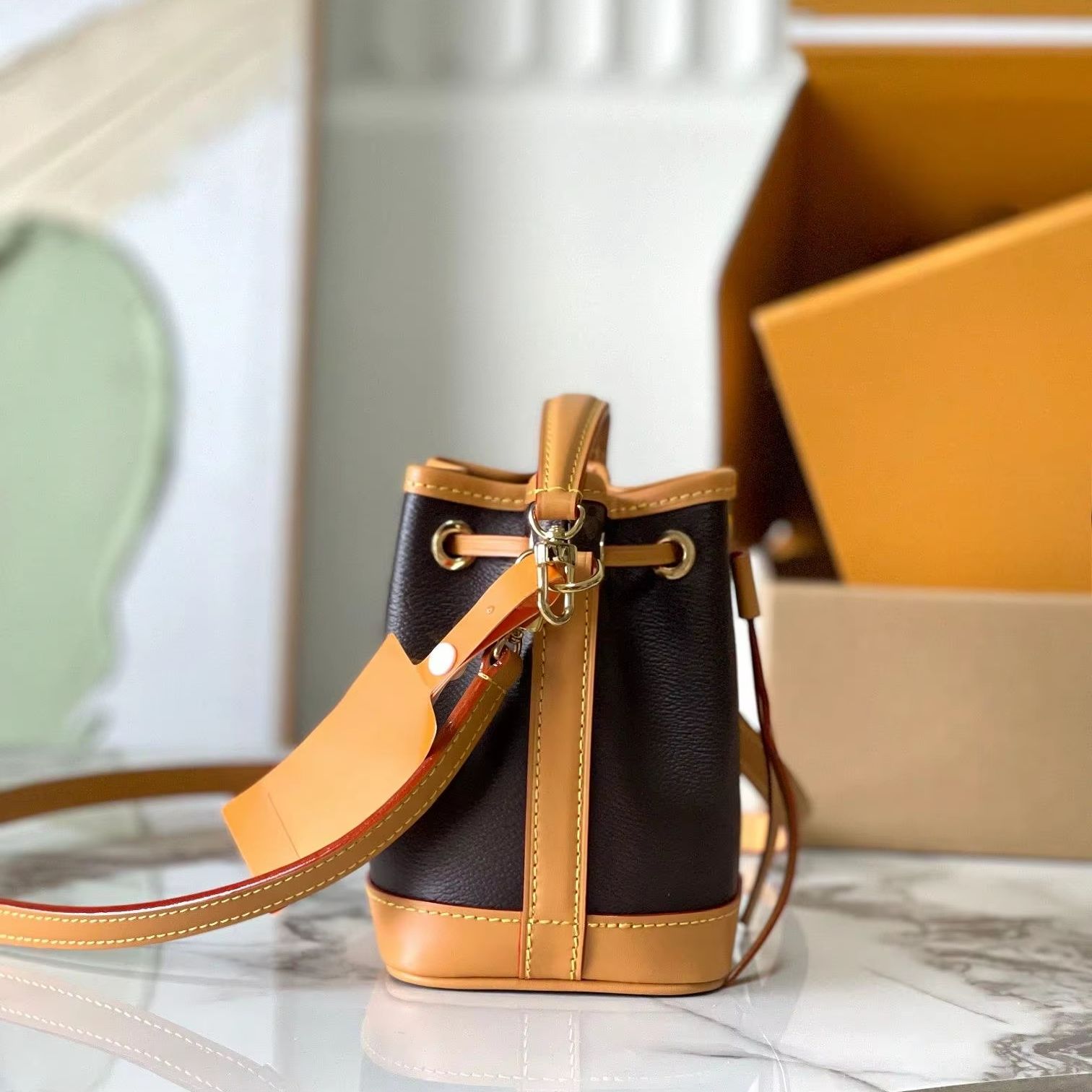 Tote Bag Leather Monogram - Monogram Canvas Mini Bucket Handbag, Luxury