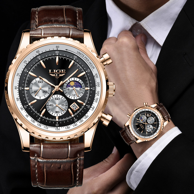 Luxury Bags Brands List - New Fashion Mens Watches LIGE Top