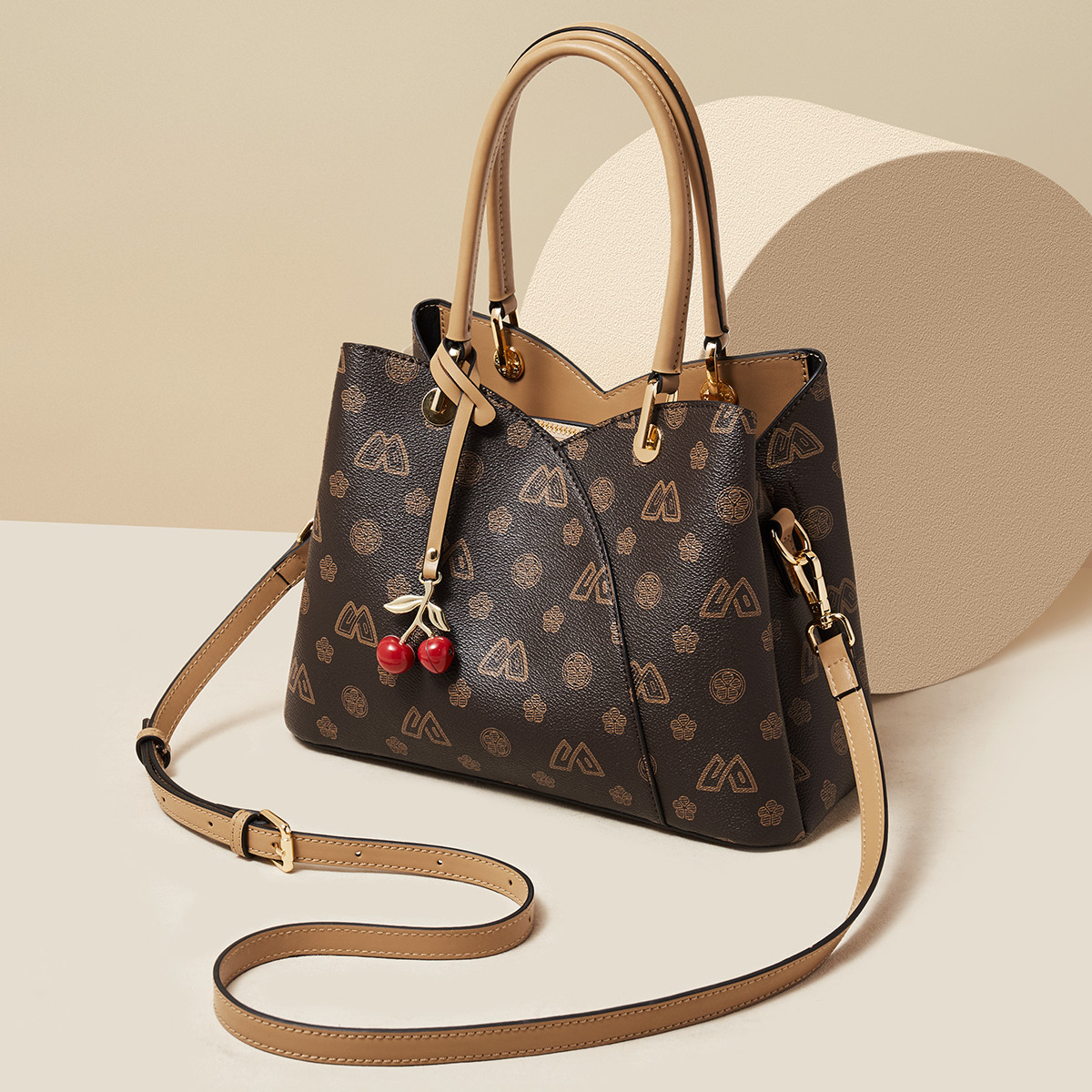 Tote Bag Leather Monogram - SAFIYA PVC Leather Women's Shoulder Bag
