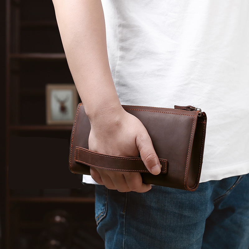 Luxury Bags For Men - Men's Clutches Long Handbag Business Vintage