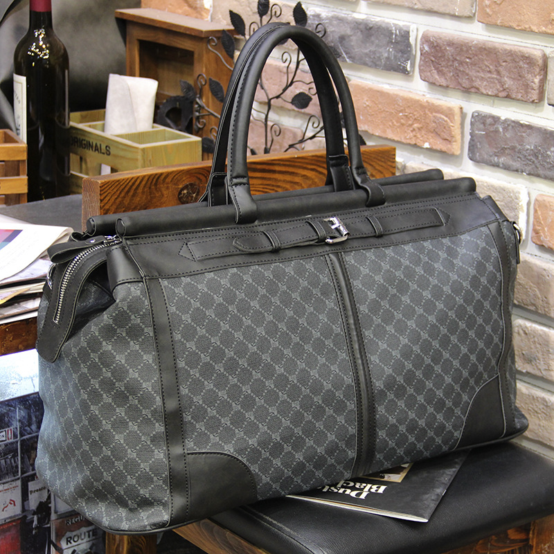 Luxury Bags For Men - Fashion Plaid Travel Bag Men Handbag