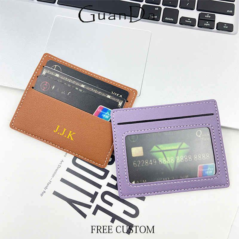 Luxury Bags China Wholesale - Custom Name Slim ID Card Wallet