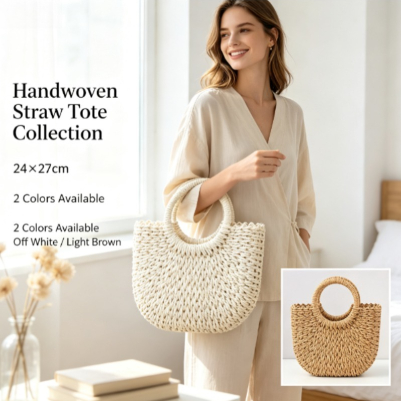 Luxury Bags Of 2026 - Bohemian Handwoven Hollow Moon Eco Bag,