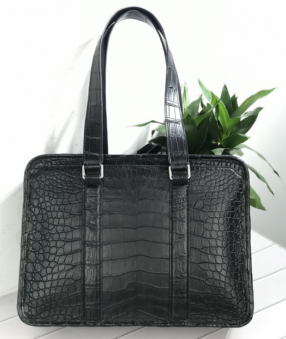 Luxury Bags For Men - New crocodile leather laptop bag real