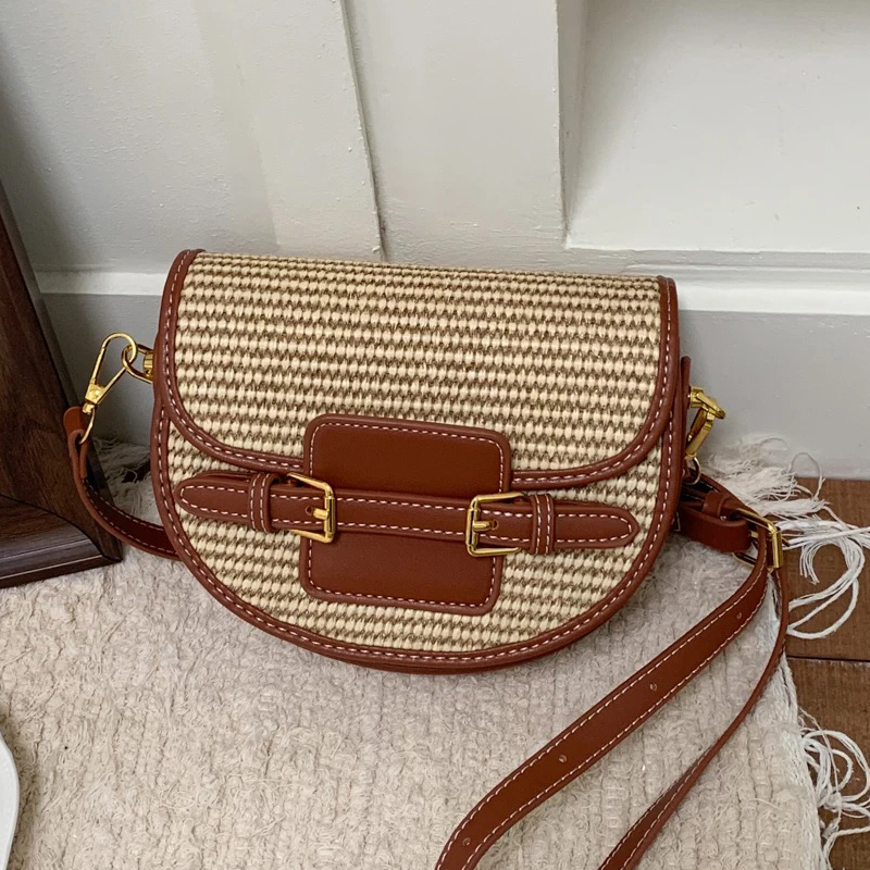 Luxury Bags Of 2026 - England Style Mini Straw Saddle Bags