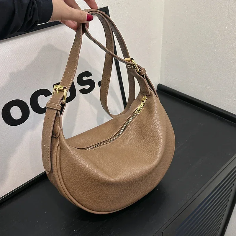 Luxury Bags On Sales - Fashion Solid PU Hobos Shoulder Bags
