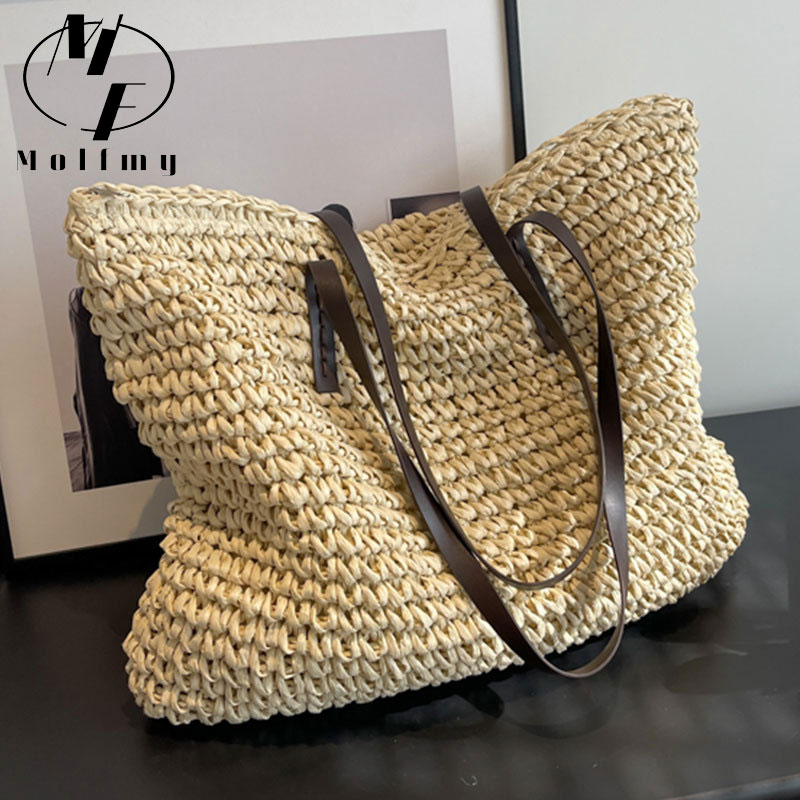 Straw Woven Tote Bags Casual L - đánh giá và giá Luxury Bags Collection