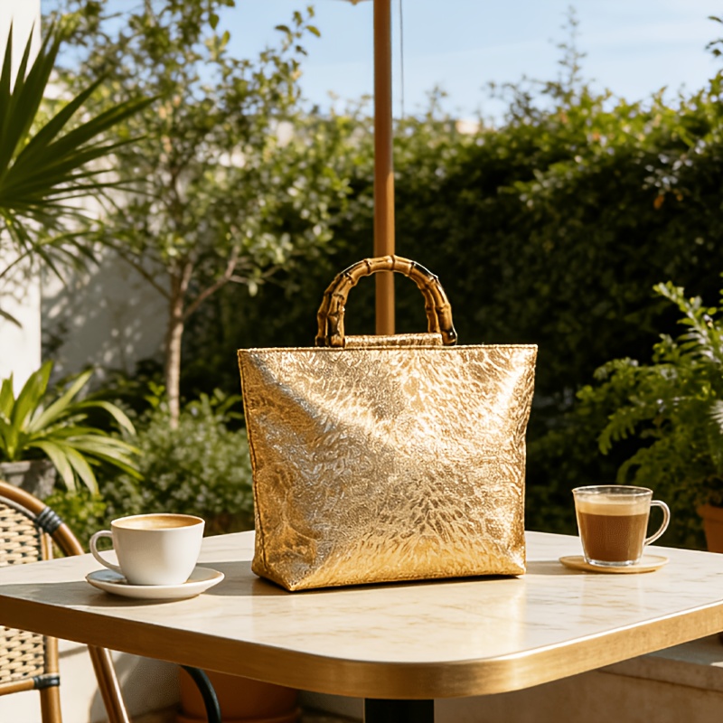 Light luxury metallic gold jac - đánh giá và giá Luxury Bags Collection