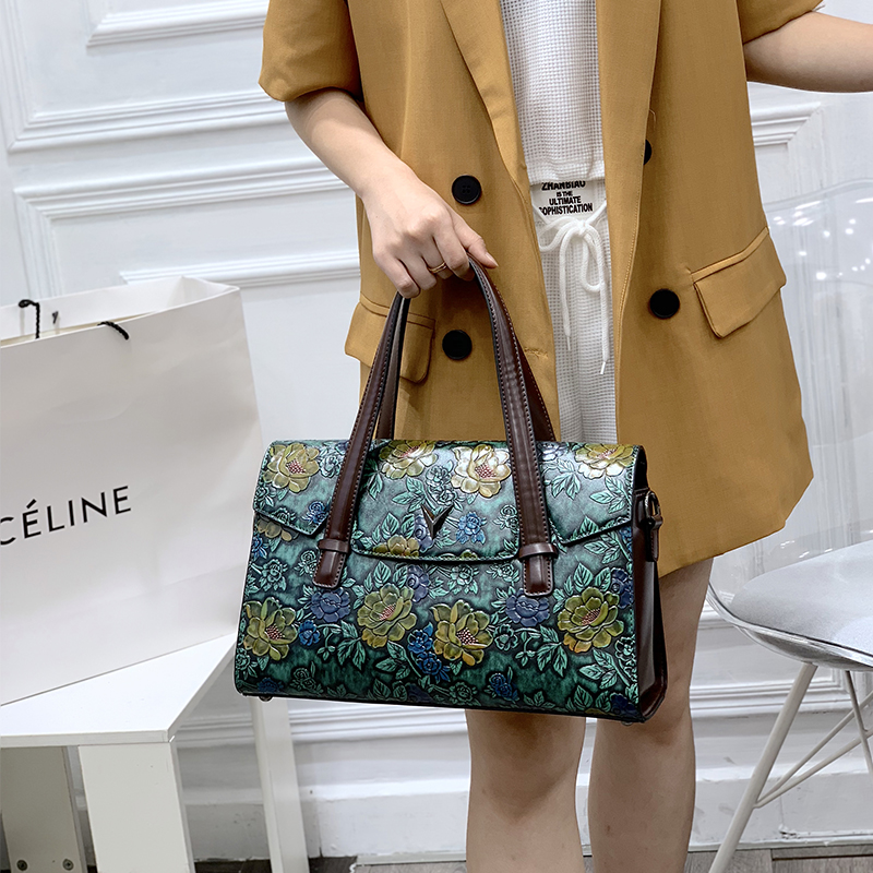 Vintage 3D Embossed Floral Han - đánh giá và giá Luxury Bags Vegan Leather