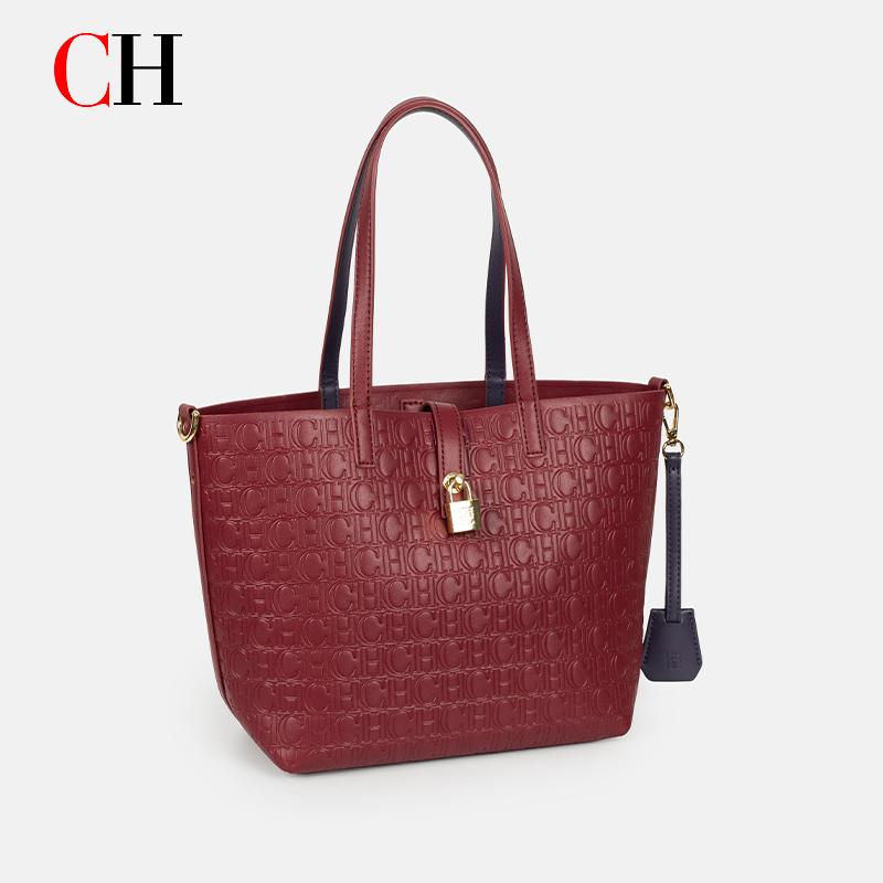 CH Embossed Monogram Tote Bag  - đánh giá và giá Tote Bag Leather Monogram