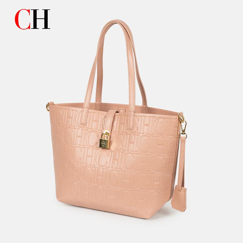 CH Embossed Monogram Tote Bag  - đánh giá và giá Tote Bag Leather Monogram