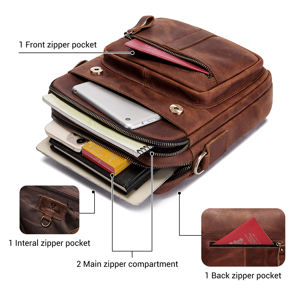 HUMERPAUL Genuine Leather Men' - đánh giá và giá Luxury Bags For Men