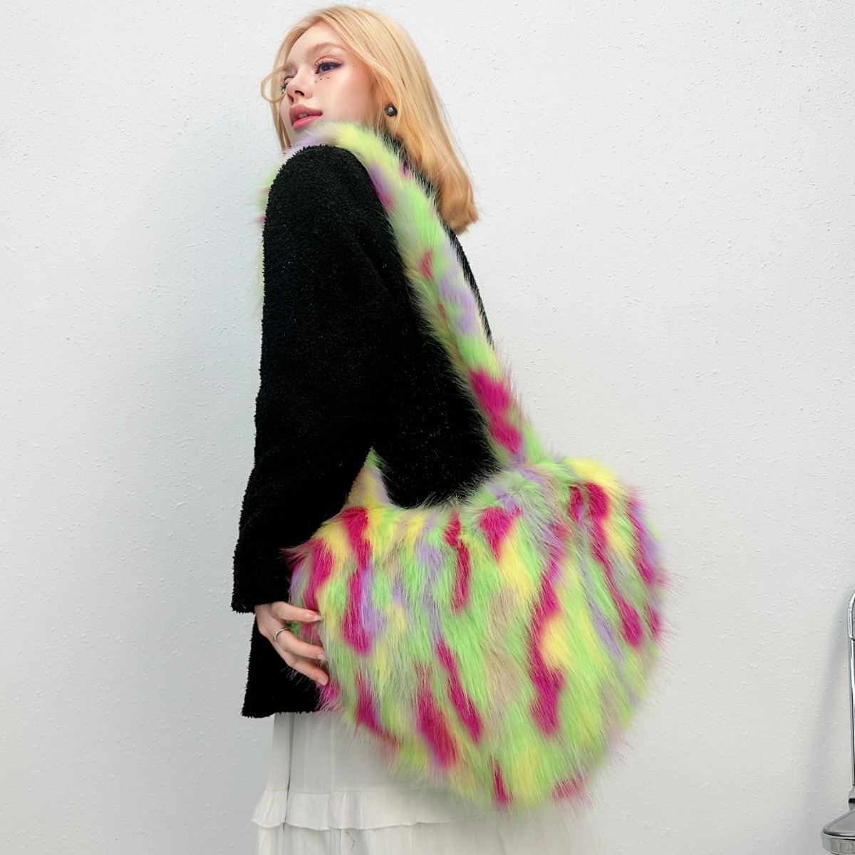Cross-Border Fox Fur Shoulder  - đánh giá và giá Luxury Bags Vegan Leather