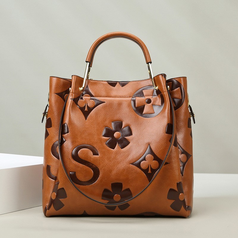 Women's Embossed Monogram Hand - đánh giá và giá Tote Bag Leather Monogram